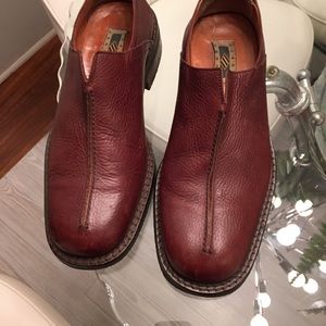 Joseph Abboud Split Seam Brown Leath Slip On Sz 9